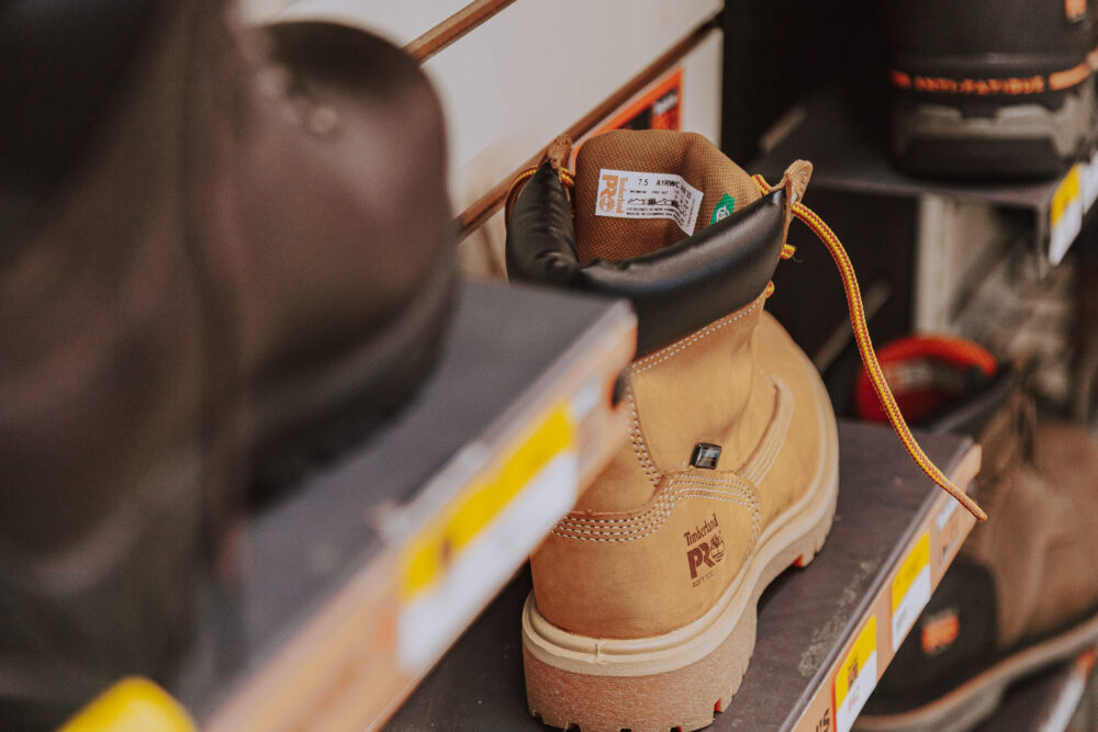 Shoes on display